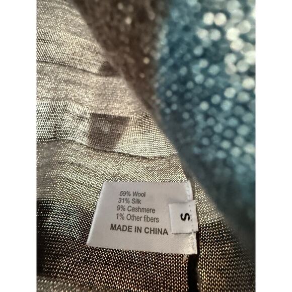 Proenza Schouler Crewneck Sweater Cashmere Silk Wool Size Small Striped Grey - Picture 5 of 9